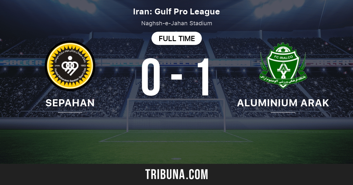 Sepahan vs Aluminium Arak: Live Score, Stream and H2H results 12