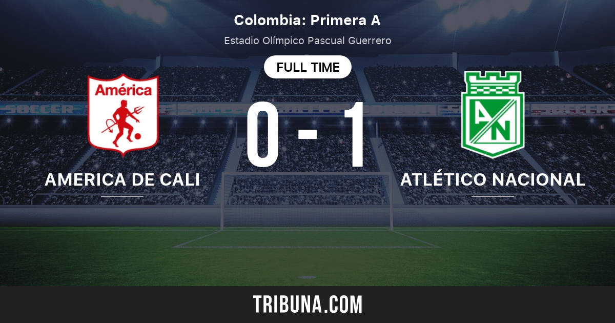 America de Cali vs Atletico Nacional Medellin Live Score, Stream and H2H results 11/30/2023