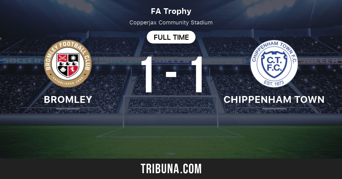 Bromley FC vs Chippenham Town Marcador en vivo, Retransmisión y enfrentamientos directos 1/13