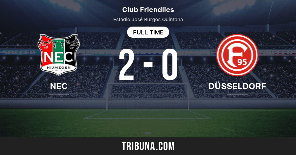 NEC Nijmegen vs Fortuna Düsseldorf estadísticas del enfrentamiento directo 1/5/2024.