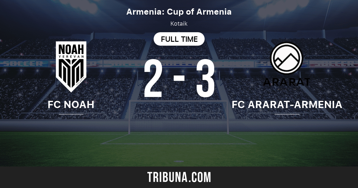 FC Noah vs FC AraratArmenia Live Score, Stream and H2H results 3/11