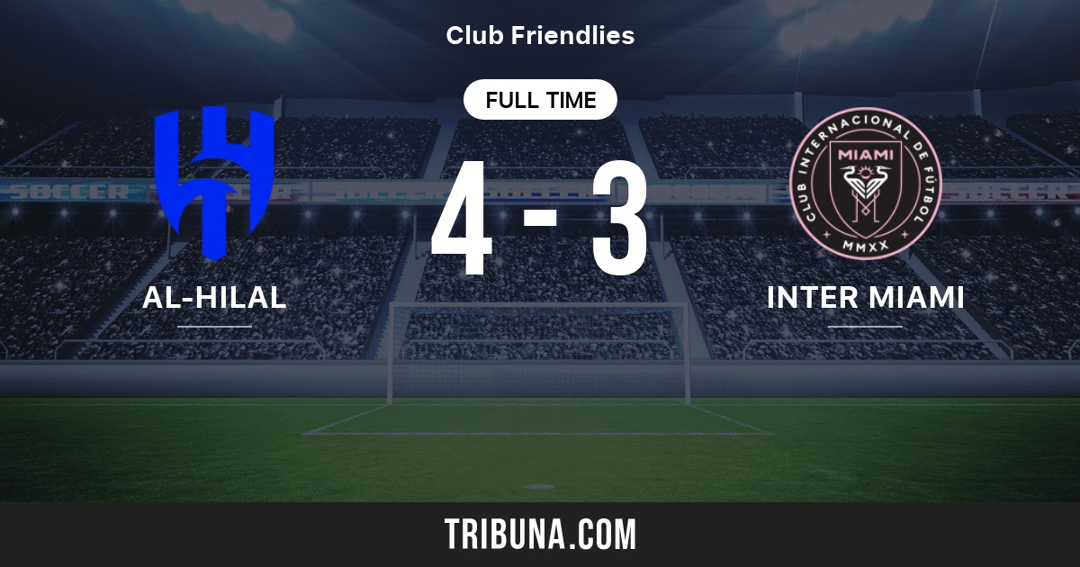 Al Hilal vs Inter Miami Match des statistiques face à face 1/29/2024