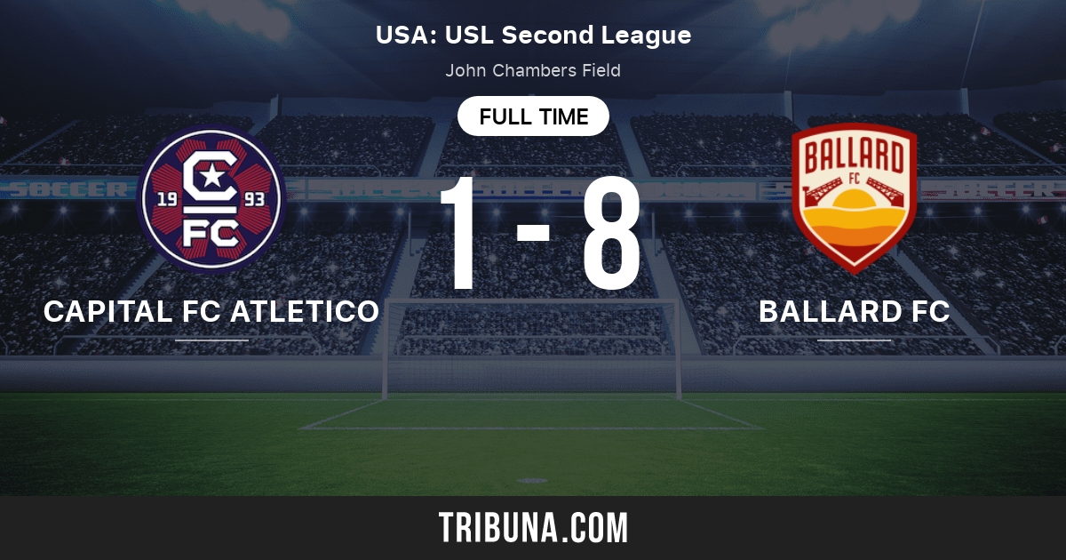 Capital vs Ballard Standings in Usl League Two 6/16/2024