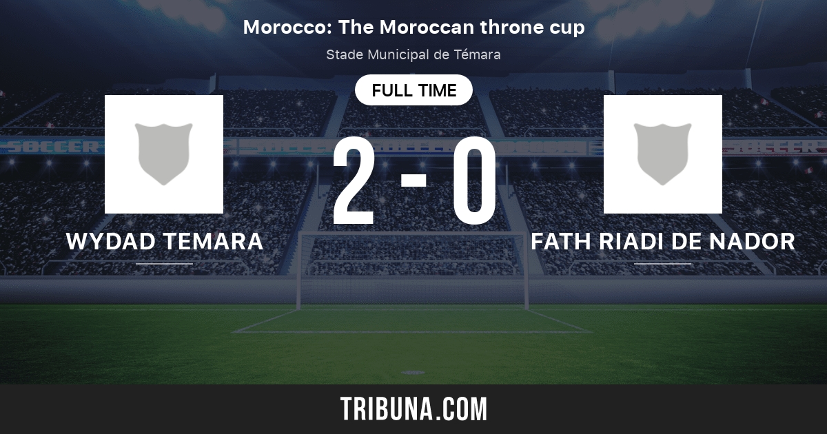 Wydad Temara vs Fath Riadi de Nador Head to Head statistics match 3
