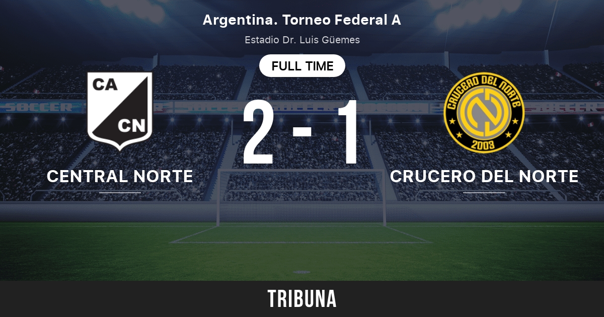 Central Norte vs Crucero del Norte Live Score Stream and H2H