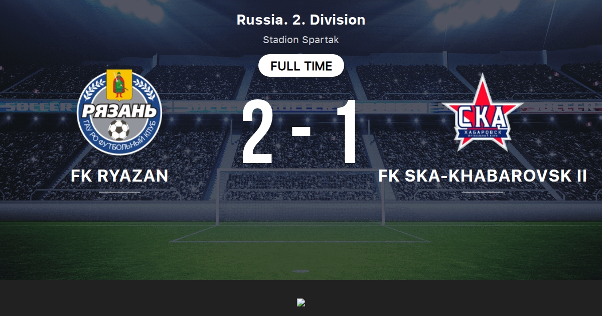 FK Ryazan vs FK SKAKhabarovsk II Live Score, Stream and H2H results 6