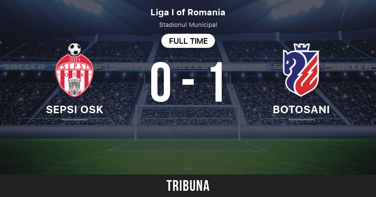 FC Botosani vs Acs Sepsi Osk Sfantu Gheorghe: Head to Head statistics match  - 4/10/2022. Tribuna.com