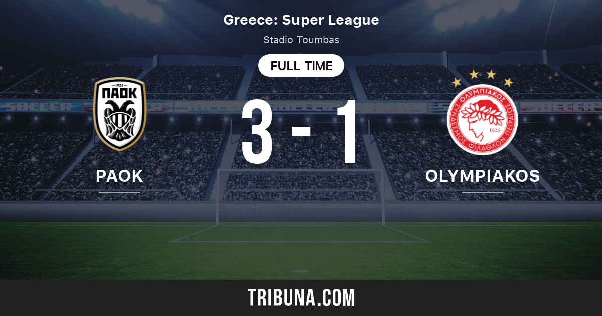 Paok Vs Olympiakos Live Score Stream And H2h Results 02 10 2019 Preview Match Paok Vs Olympiakos Team Start Time Tribuna Com