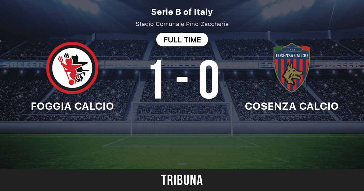 Foggia Calcio vs Cosenza Calcio: Head to Head statistics match -  03/01/2019. Tribuna.com