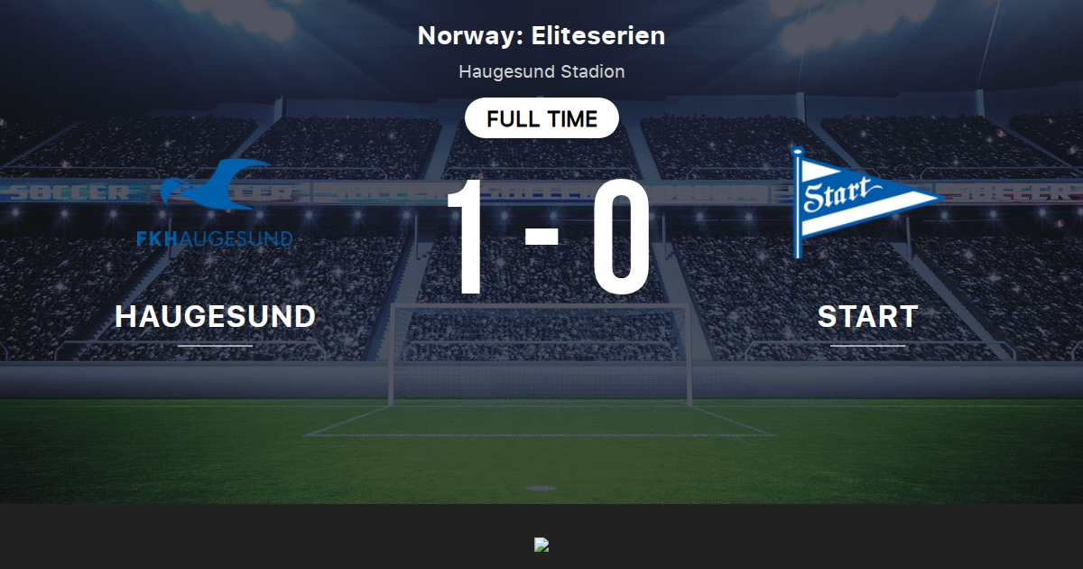 Haugesund FK vs IK Start Live Score, Stream and H2H results 7/1/2020