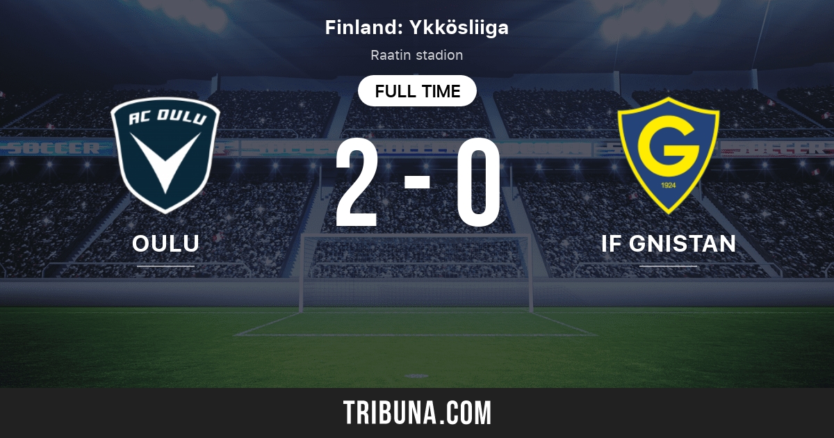 Ac Oulu Vs If Gnistan Head To Head Statistics Match 06 27 Tribuna Com