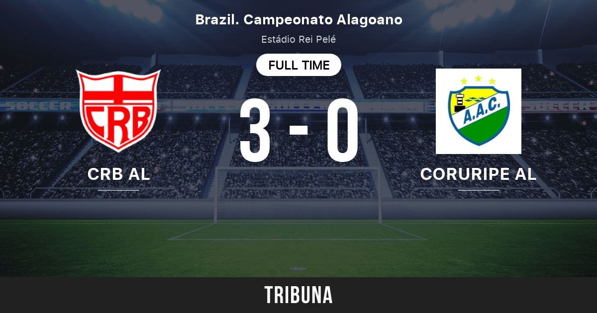 CRB AL vs Coruripe AL: Score en direct, Stream et résultats H2H 3/19/2023.  Avant-match CRB AL vs Coruripe AL, équipe, heure de début. Tribuna.com