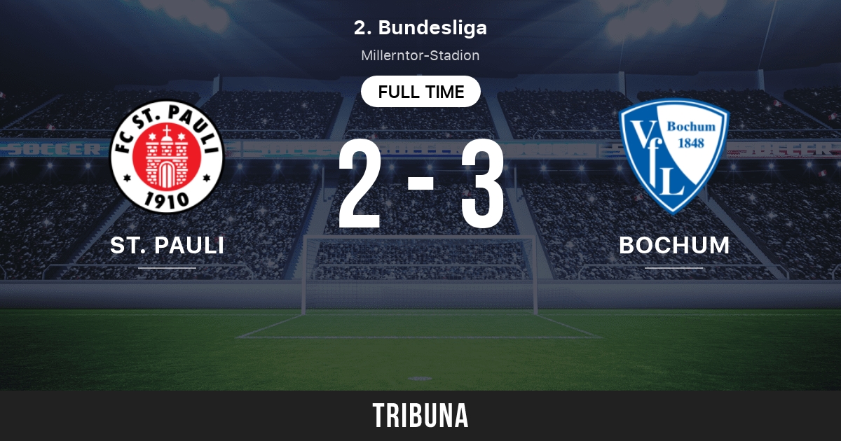 St. Pauli vs Bochum: Live Score, Stream and H2H results 1/28/2021. Preview  match St. Pauli vs Bochum, team, start time. Tribuna.com