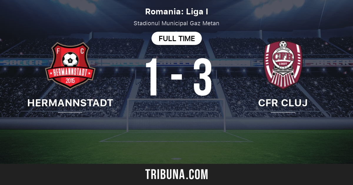 Afc Hermannstadt Vs Cfr Cluj Live Score Stream And H2h Results 01 25 2021 Preview Match Afc Hermannstadt Vs Cfr Cluj Team Start Time Tribuna Com