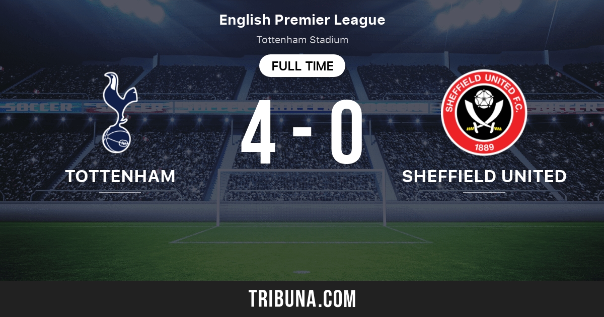 Tottenham Hotspur - Sheffield United placar ao vivo, H2H e