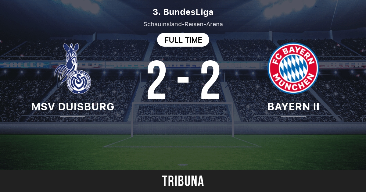 MSV Duisburg vs Bayern Munich II: Live Score, Stream and H2H results  5/5/2021. Preview match MSV Duisburg vs Bayern Munich II, team, start time.  Tribuna.com