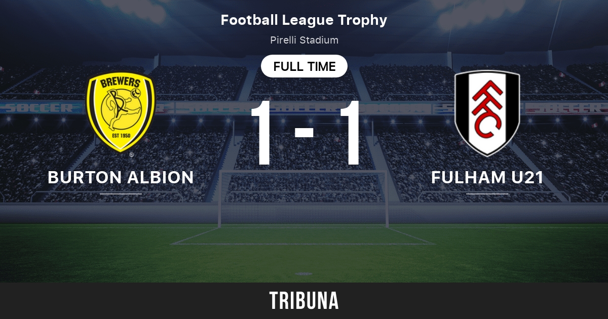 Burton Albion vs Fulham U21: Live Score, Stream and H2H results 11/10/2020.  Preview match Burton Albion vs Fulham U21, team, start time. Tribuna.com