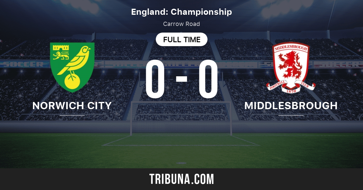 Norwich City Vs Middlesbrough Live Score Stream And H2h Results 01 30 2021 Preview Match Norwich City Vs Middlesbrough Team Start Time Tribuna Com