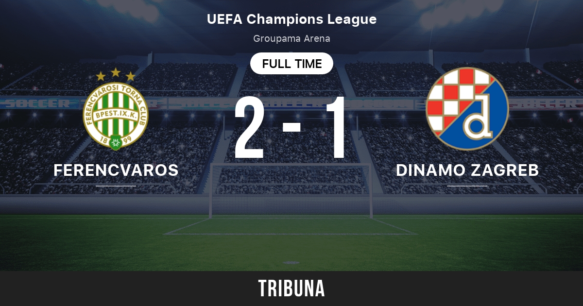 Ferencvarosi TC vs Dinamo Zagreb: Live Score, Stream and H2H