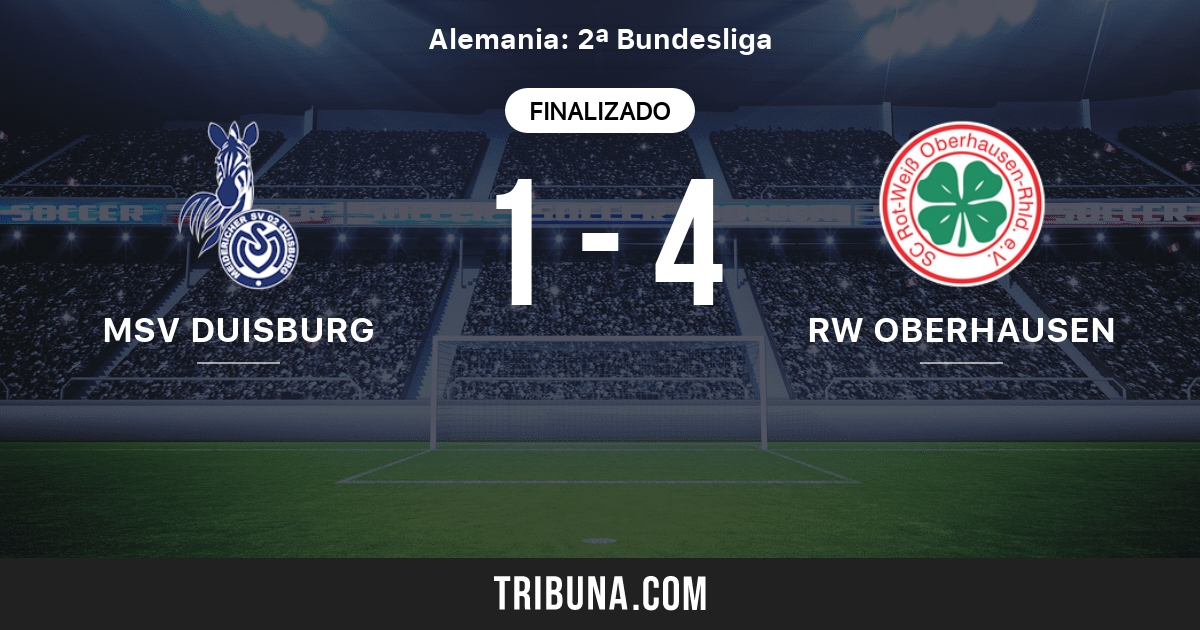 Msv Duisburg Vs Rw Oberhausen Marcador En Vivo Retransmision Y Enfrentamientos Directos 05 05 02 Previsualizar Partido Msv Duisburg Vs Rw Oberhausen Equipo Hora De Comienzo Tribuna Com Msv Duisburg Vs Rw Oberhausen Marcador En Vivo Retransmision Y Enfrentamientos Directos 05 05 02 Previsualizar Partido Msv Duisburg Vs Rw Oberhausen Equipo Hora De Comienzo Tribuna Com