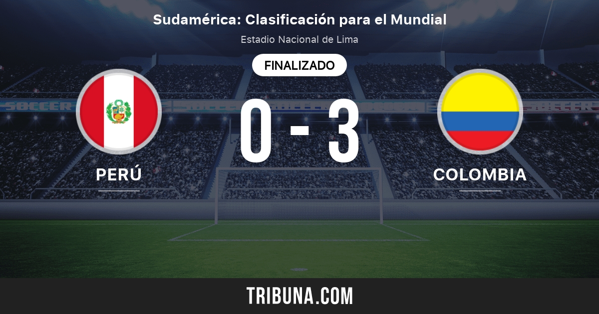 Peru Vs Colombia Clasificaciones En Cm Clasif Conmebol 04 06 2021