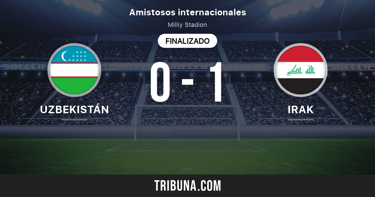 Uzbekistán vs Irak Clasificaciones en Amistosos internacionales 29