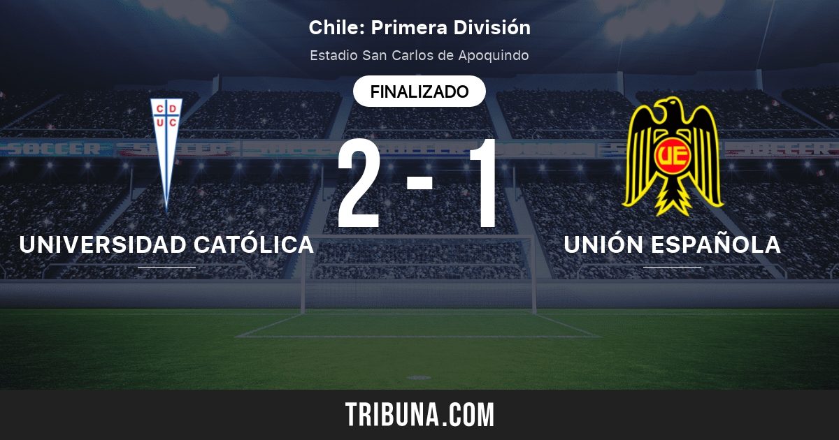 Universidad Catolica Vs Union Espanola Marcador En Vivo Retransmision Y Enfrentamientos Directos 10 10 2021 Previsualizar Partido Universidad Catolica Vs Union Espanola Equipo Hora De Comienzo Tribuna Com