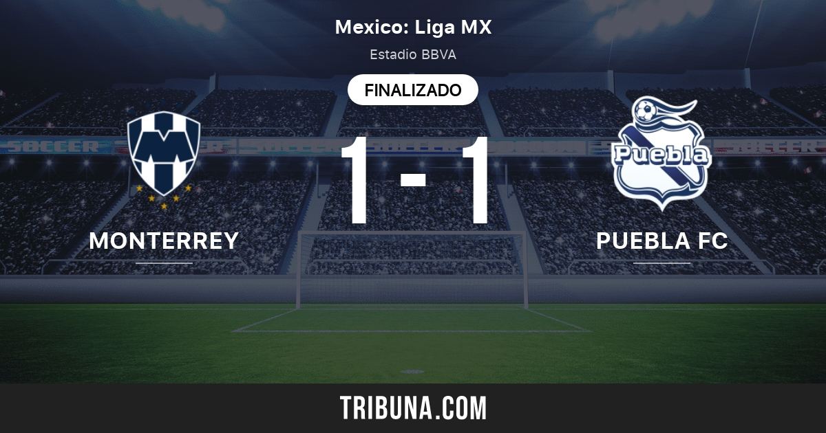 CF Monterrey vs Puebla FC Clasificaciones en México. Liga MX 26/07/2021