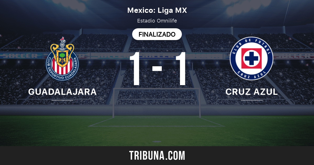 Guadalajara vs Cruz Azul estadísticas del enfrentamiento directo 24