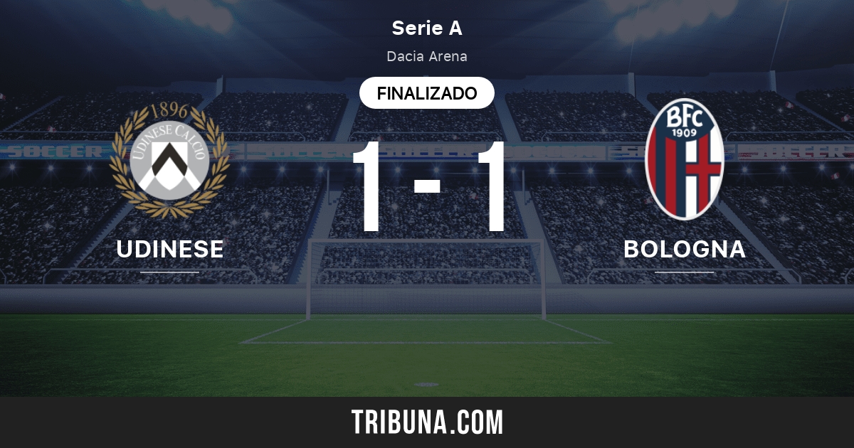Udinese vs Bologna Marcador en vivo, Retransmisión y enfrentamientos