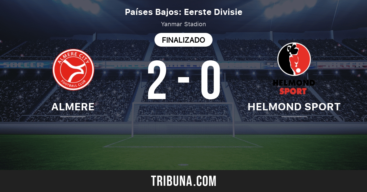 Almere City Fc Vs Helmond Sport Marcador En Vivo Retransmision Y Enfrentamientos Directos 25 09 2020 Previsualizar Partido Almere City Fc Vs Helmond Sport Equipo Hora De Comienzo Tribuna Com