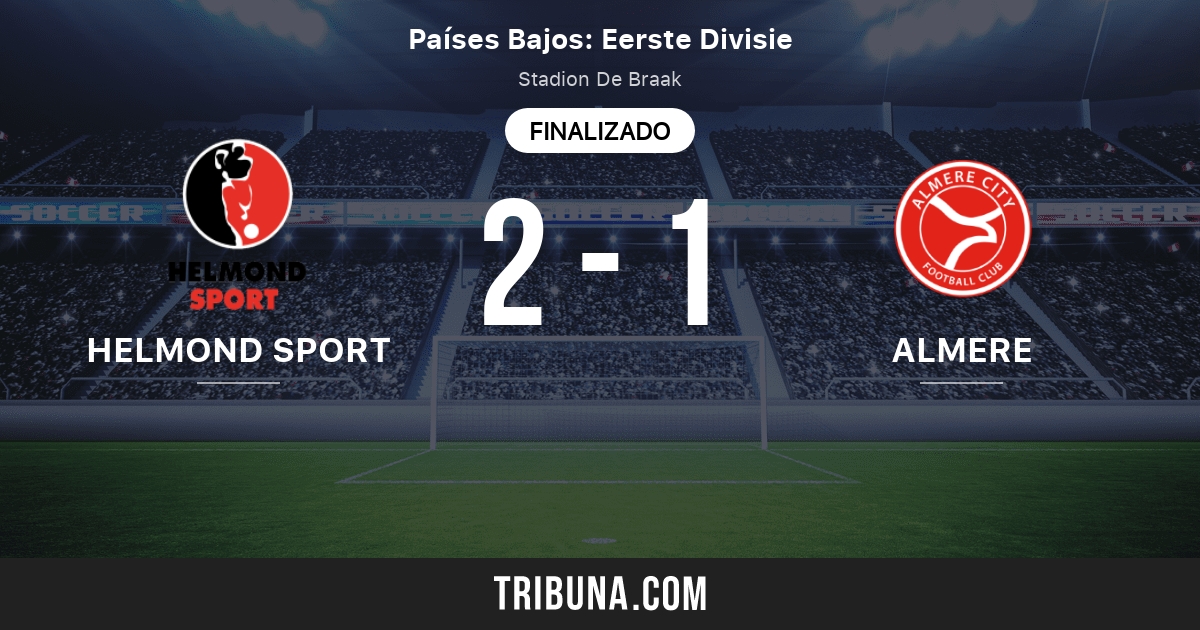Helmond Sport Vs Almere City Fc Marcador En Vivo Retransmision Y Enfrentamientos Directos 16 02 2021 Previsualizar Partido Helmond Sport Vs Almere City Fc Equipo Hora De Comienzo Tribuna Com