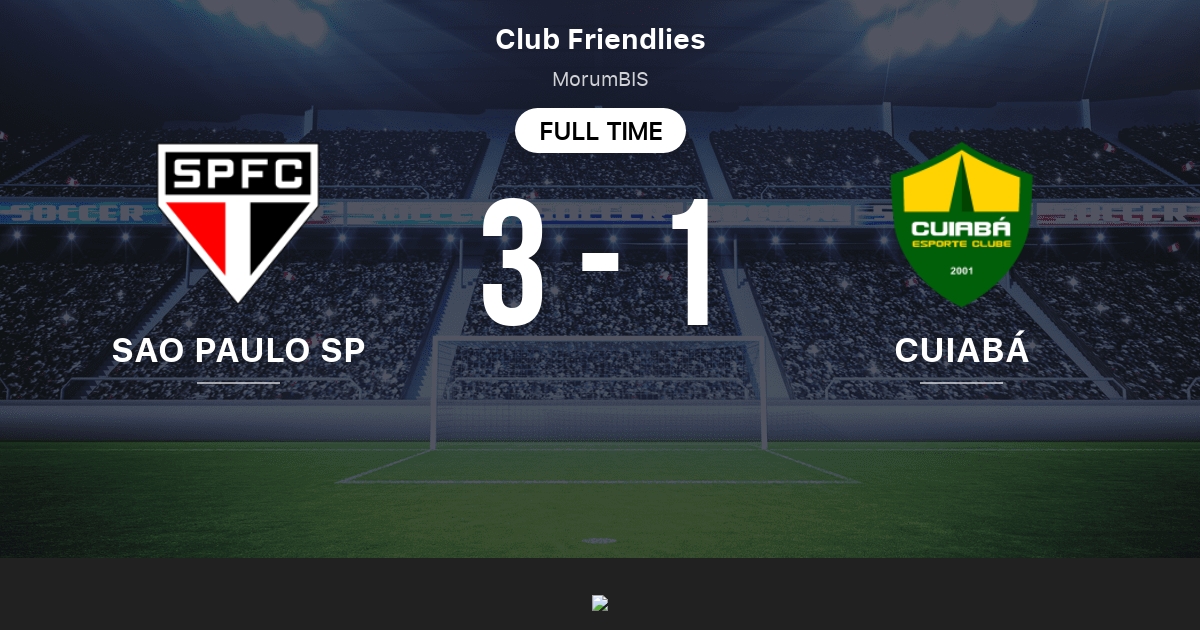 Sao Paulo Sp Vs Cuiaba Esporte Clube Mt Score En Direct Stream Et Resultats H2h 05 07 19 Avant Match Sao Paulo Sp Vs Cuiaba Esporte Clube Mt Equipe Heure De Debut Tribuna Com