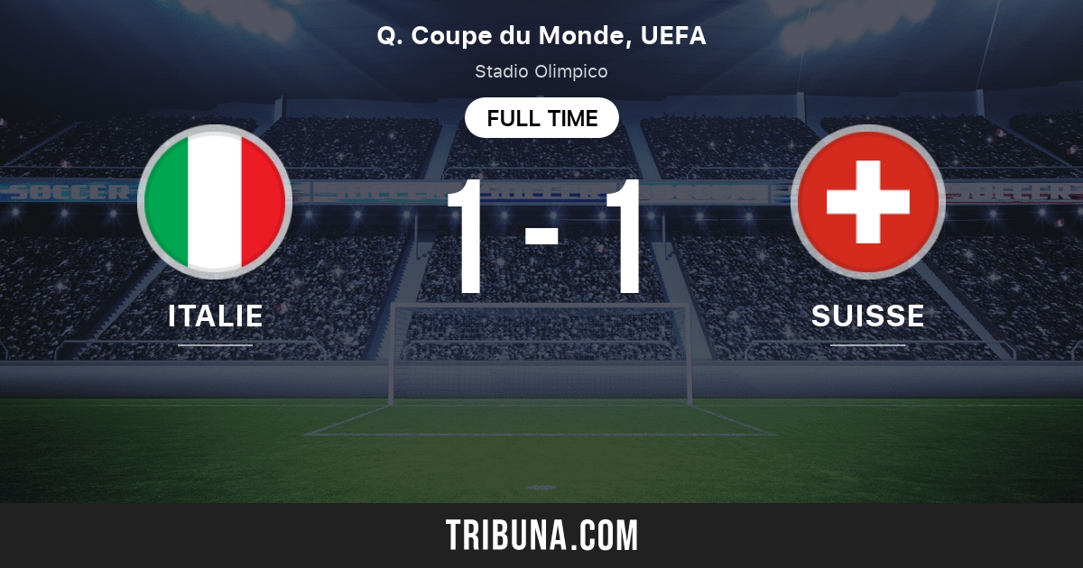 Italie Vs Suisse Match Des Statistiques Face A Face 12 11 2021 Tribuna Com