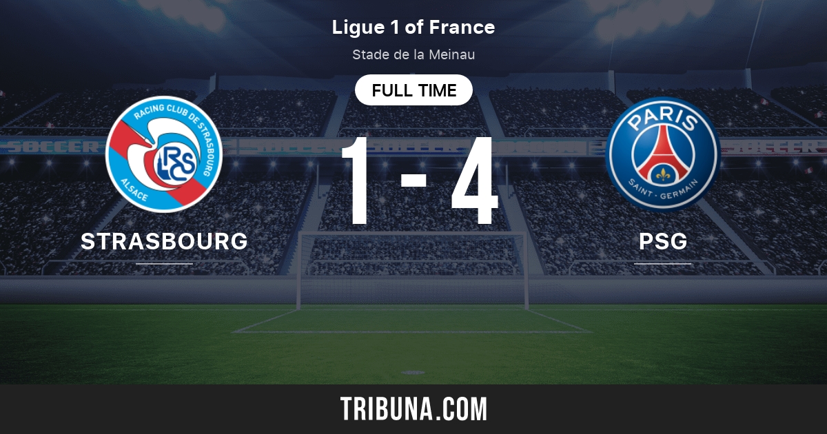 Strasbourg vs PSG Score en direct, Stream et résultats