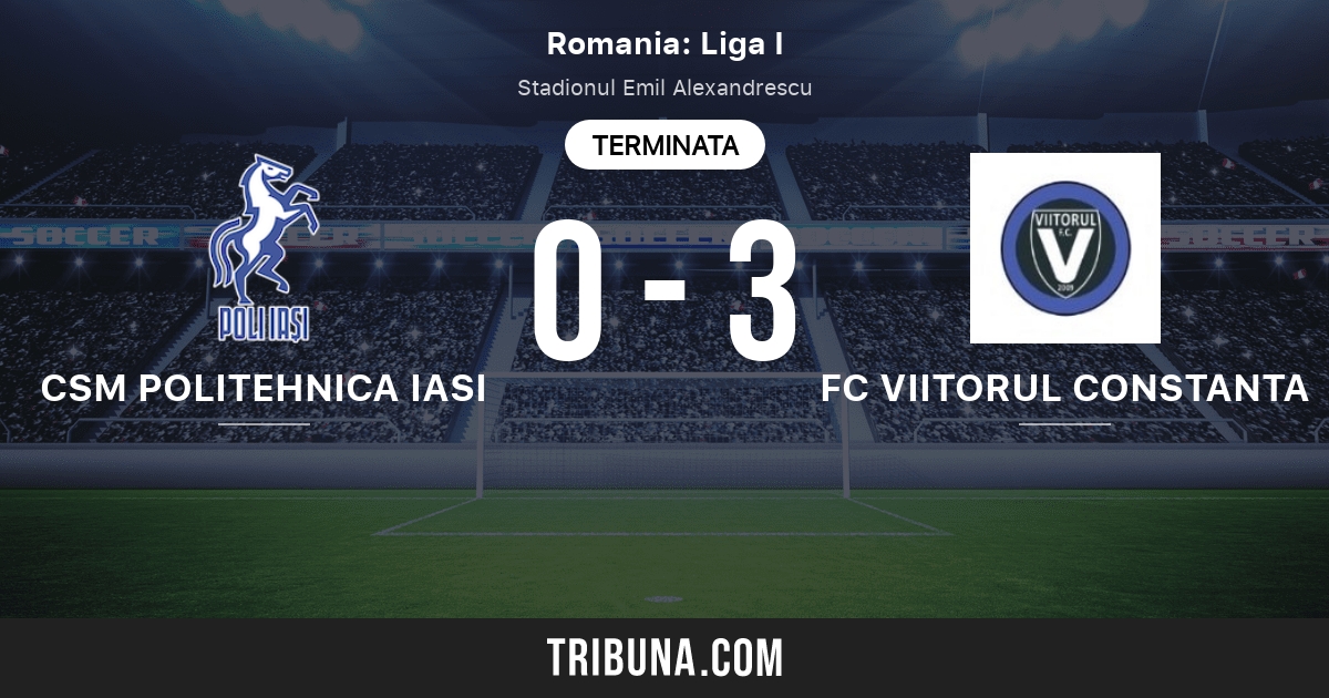 Csm Politehnica Iasi Vs Fc Viitorul Constanta Punteggi Live Stream E Risultati Testa A Testa 04 29 2021 Anteprima Match Csm Politehnica Iasi Vs Fc Viitorul Constanta Squadra Ora D Inizio Tribuna Com
